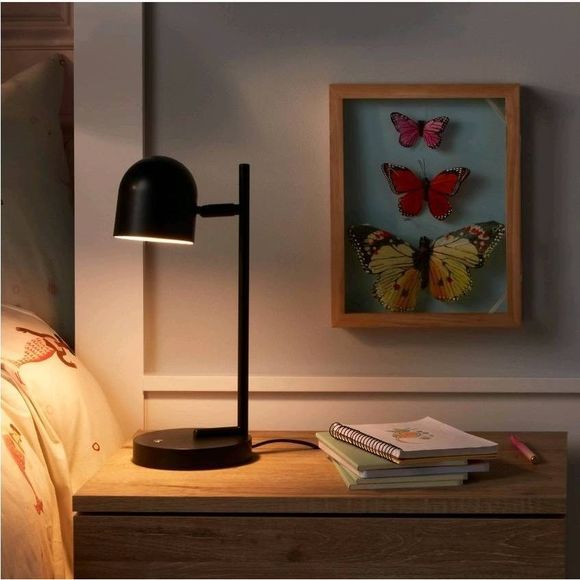 PillowFort Matte Black Desk Lamp - Picture 2 of 5